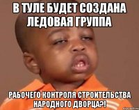 В Туле будет создана ледовая группа рабочего контроля строительства Народного дворца?!