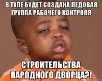 В Туле будет создана ледовая группа рабочего контроля строительства Народного дворца?!