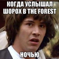 когда услышал шорох в the forest ночью