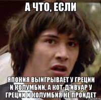 а что, если Япония выигрывает у Греции и Колумбии, а Кот-д’Ивуар у Греции и Колумбия не пройдет