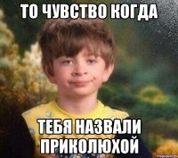 то чувство когда тебя назвали приколюхой