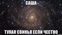 Саша Тупая свинья если честно