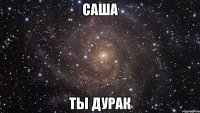 Саша ты дурак