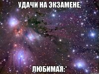 Удачи на экзамене, Любимая:*