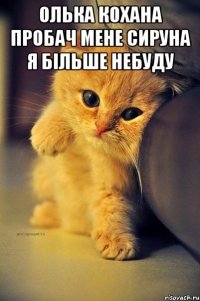 Олька кохана пробач мене сируна я більше небуду 