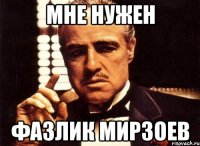 Мне нужен Фазлик Мирзоев