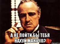  А не пойти бы тебя нахуй,Манучо?