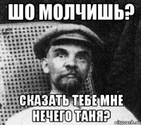 Шо молчишь? Сказать тебе мне нечего таня?