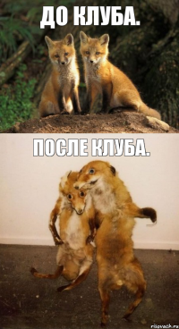 До клуба. После клуба.