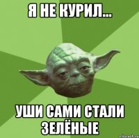 Я не курил... Уши сами стали зелёные