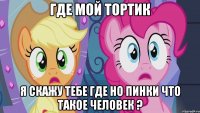 где мой тортик я скажу тебе где но Пинки что такое человек ?