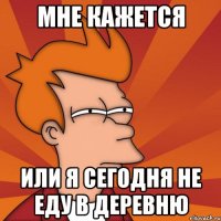 Мне кажется или я сегодня не еду в деревню