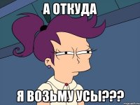 а откуда я возьму усы???