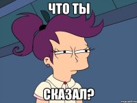 Что ты сказал?