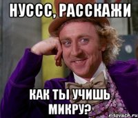 нуссс, расскажи как ты учишь микру?