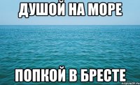 Душой на море попкой в Бресте