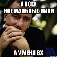 У всех нормальные ники А у меня вх