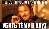 нельзя просто так взять и убить тёму в DayZ