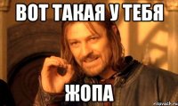 ВОТ ТАКАЯ У ТЕБЯ ЖОПА