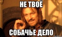 Не твоё собачье дело