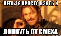 Нельзя просто взять и лопнуть от смеха