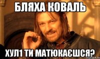 бляха коваль хул1 ти матюкаєшся?