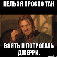 НЕЛЬЗЯ ПРОСТО ТАК ВЗЯТЬ И ПОТРОГАТЬ ДЖЕРРИ.