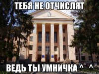Тебя не отчислят Ведь ты умничка ^_^