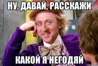 Ну, давай, расскажи какой я негодяй
