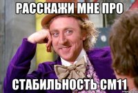 расскажи мне про стабильность СМ11
