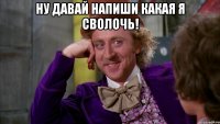 ну давай напиши какая я сволочь! 