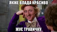 ЯКЖЕ ВЛАДА КРАСИВО ЖУЄ ТРАВИЧКУ