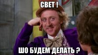 Свет ! Шо будем делать ?