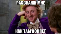 расскажи мне как там воняет