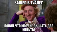 ЗАШЕЛ В ТУАЛЕТ ПОНЯЛ, ЧТО МОГУ НЕ ДЫШАТЬ ДВЕ МИНУТЫ