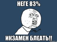 НЕГЕ 83% Икзамен блеать!!