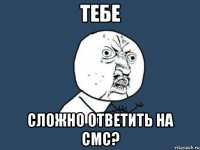 Тебе сложно ответить на смс?