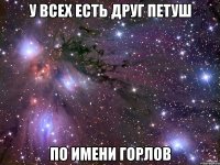 У всех есть друг петуш По имени Горлов