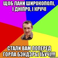 Щоб лани широкополі, і Дніпро, і кручі СТАЛИ ВАМ ПОПЕРЕД ГОРЛА БЭНДЭРЫ Їбучі!!!