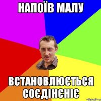 НАПОЇВ МАЛУ ВСТАНОВЛЮЄТЬСЯ СОЄДІНЄНІЄ