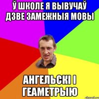 ў школе я вывучаў дзве замежныя мовы ангельскі і геаметрыю