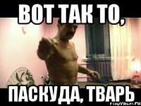 вот так то, паскуда, тварь