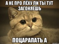 а не про лёху ли ты тут загоняешь поцарапать а