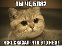 Ты чё, бля? Я же сказал, что это не я!