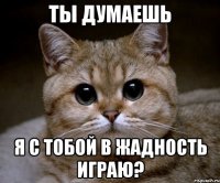 ты думаешь я с тобой в жадность играю?