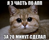 Я 3 часть по АПП за 20 минут сделал