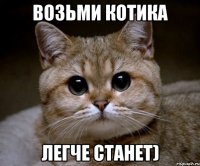 возьми котика легче станет)