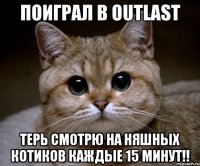 поиграл в outlast ТЕРЬ СМОТРЮ НА НЯШНЫХ КОТИКОВ КАЖДЫЕ 15 МИНУТ!!