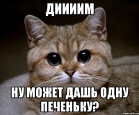 Диииим ну может дашь одну печеньку?