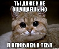 Ты даже и не ощущаешь, но я влюблен в тебя